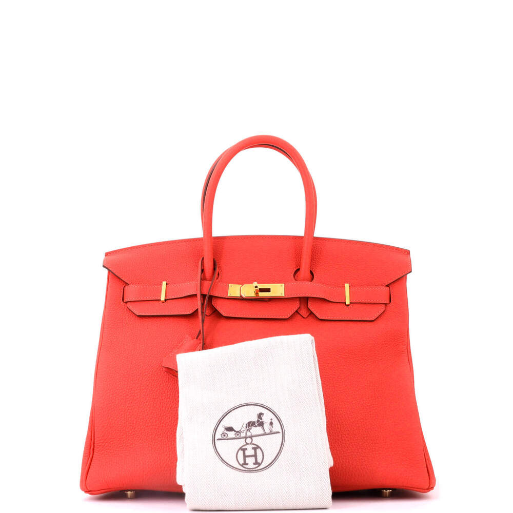 Hermes Birkin 35 Red Togo with Gold Hardware - Picture 2 of 8